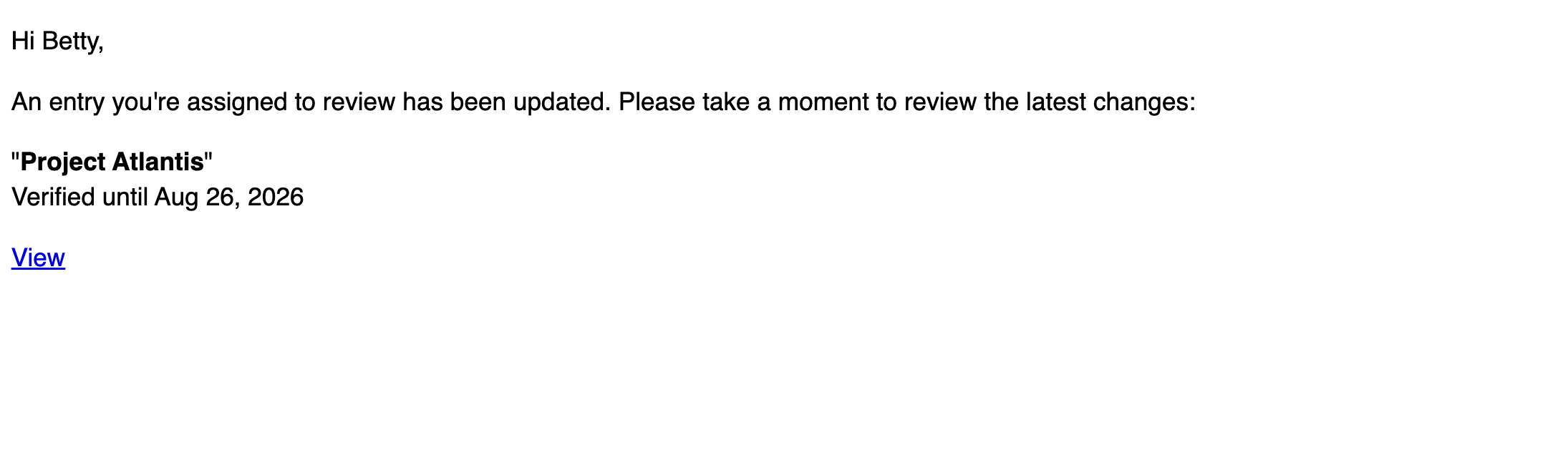Change alert email